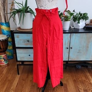 NEW - ANTONIO MELANI Cecily Linen Wide-Leg Pants